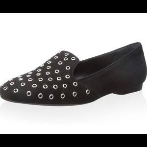 Schutz Black Studded Flats
